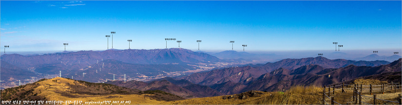 양산 천성산 조망도