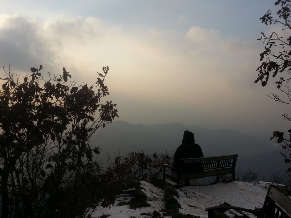 아듀~~~ 해넘이 산행 천마산(812m)에서...