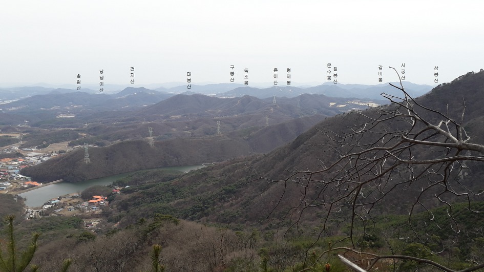 광주 태화산 미역산지나 섭산 웃골산 산길(2019년4월7일)
