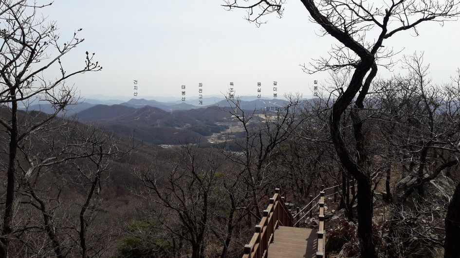 광주 태화산 미역산지나 섭산 웃골산 산길(2019년4월7일)